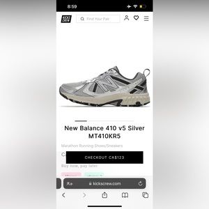 New Balance MT410KR5 Silver Brand new